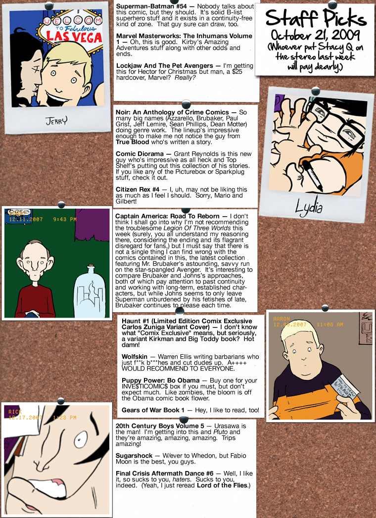 Staff Picks for the Week of October 21, 2009