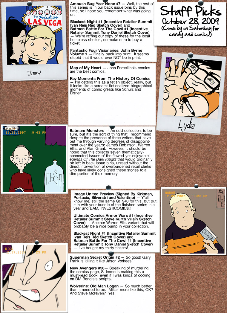 Staff Picks for the Week of October 28, 2009