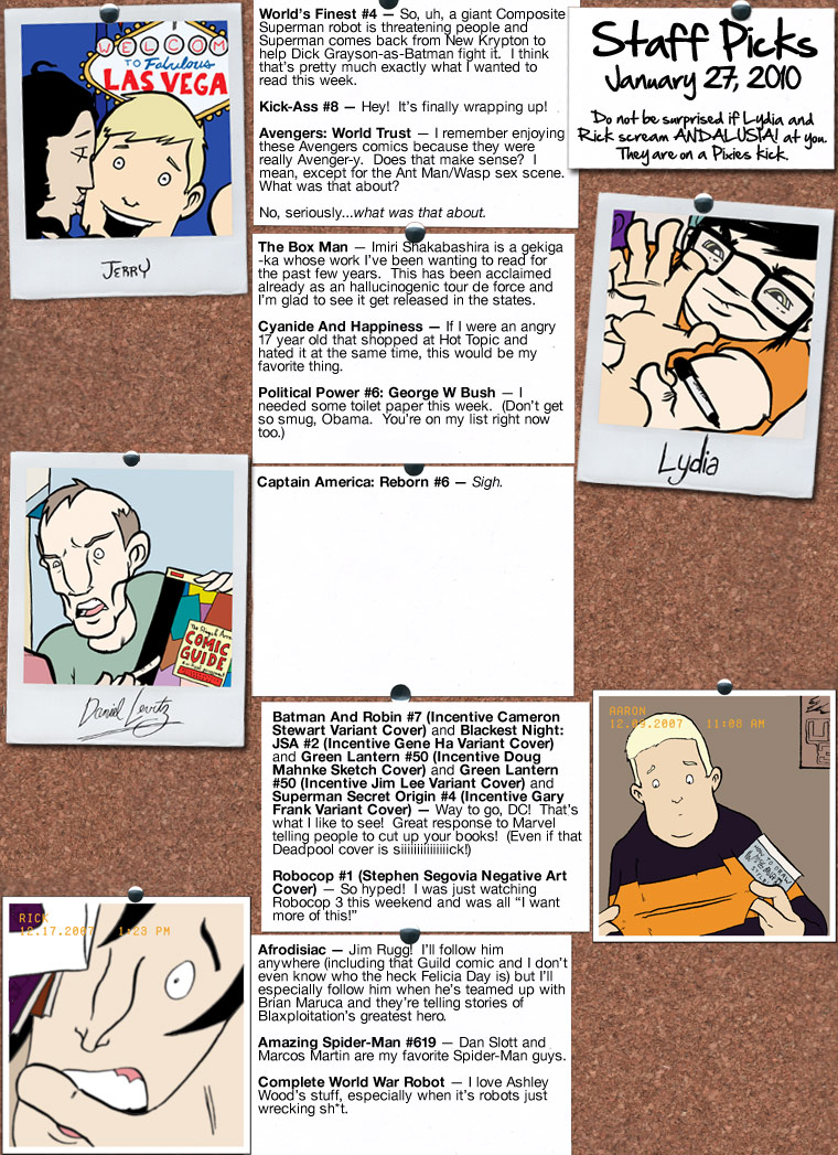 Staff Picks for the Week of January 27, 2010