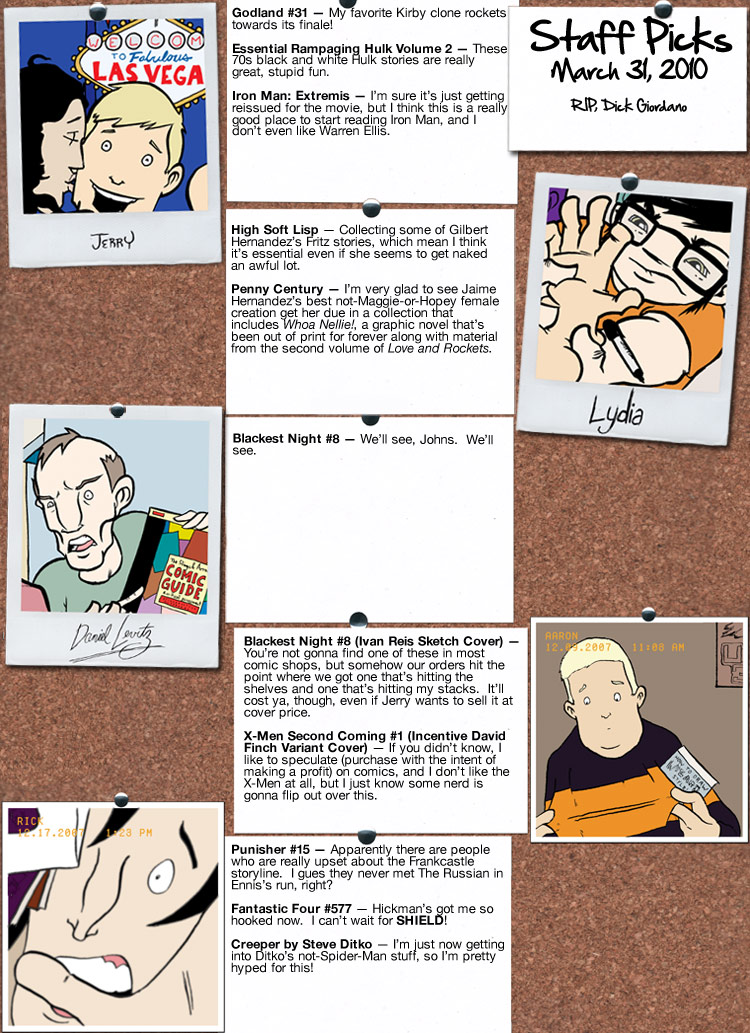 Staff Picks for the Week of March 31, 2010